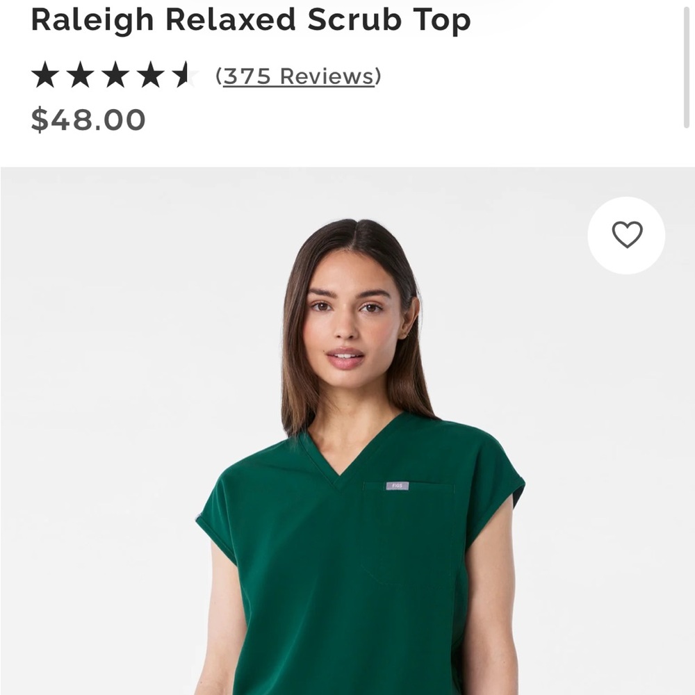 Women’s Deep Green V-Neck Medical Scrub Top